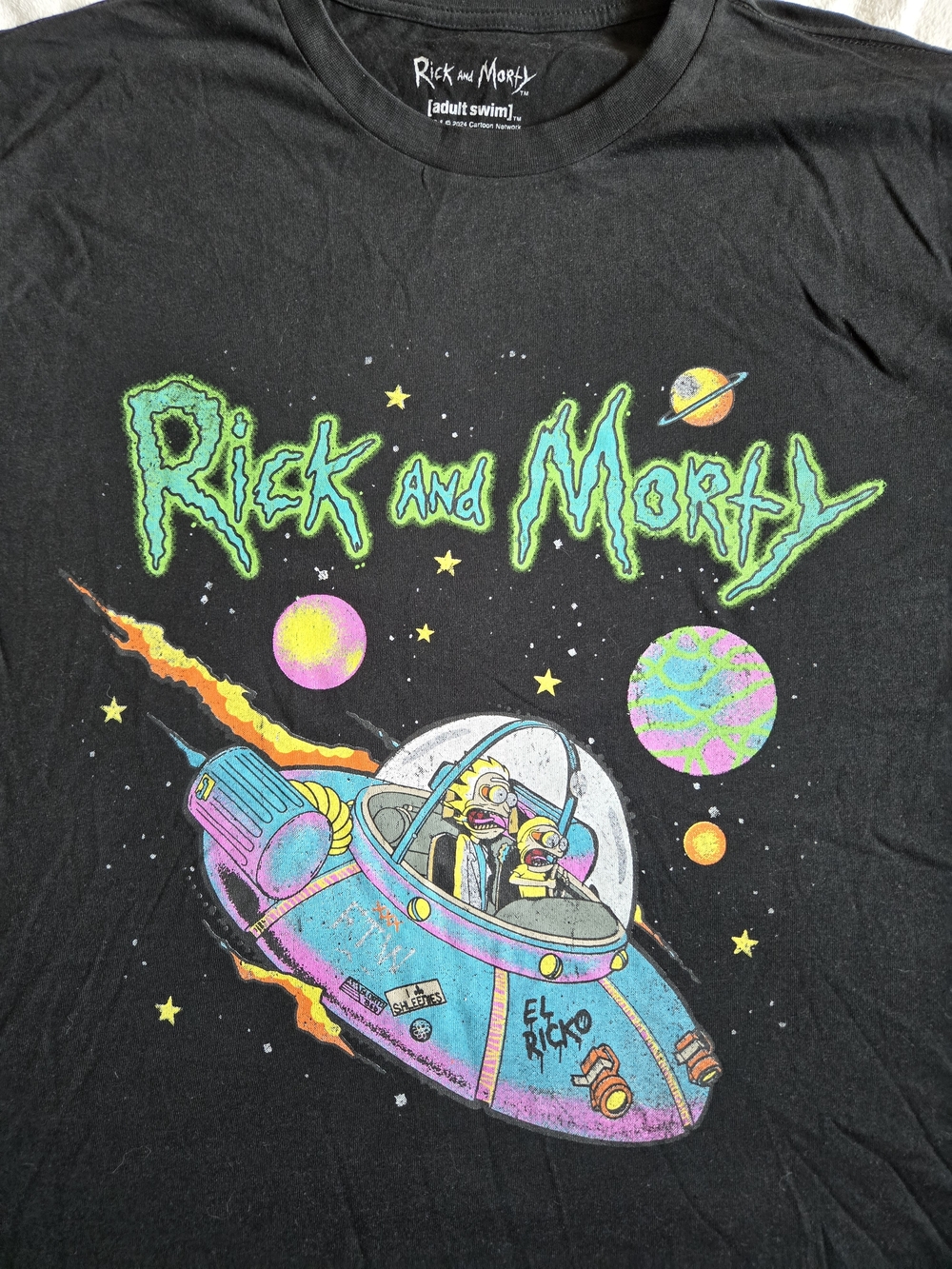 Rick and Morty Black Graphic T-Shirt Size Large– Official Merch - Picture 5 of 6